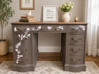 Custom Hand-Painted Executive Desk
