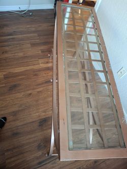Glass top side table