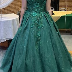 Quince Dress - Hunter Green