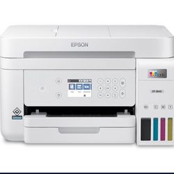 Price Dropped USED  Epson EcoTank ET-3843 Wireless Color All-in-One Cartridge- with Scanner, Copier, ADF and Ethernet-for The Ultimate Home Office