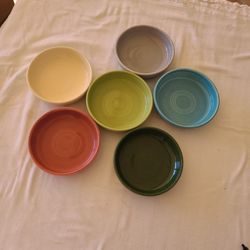 6 Vintage  Fiesta  Dessert  Bowls 