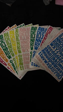 Letter stickers