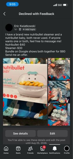 Nutribullet and steamer