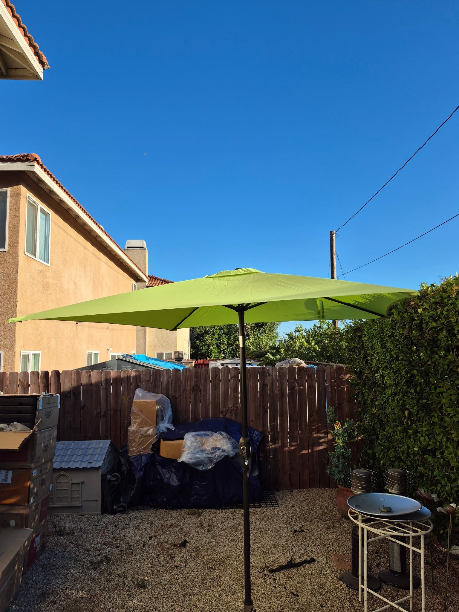 6.5” FT Square Market Umbrella Patio Color: Green Base Not Included