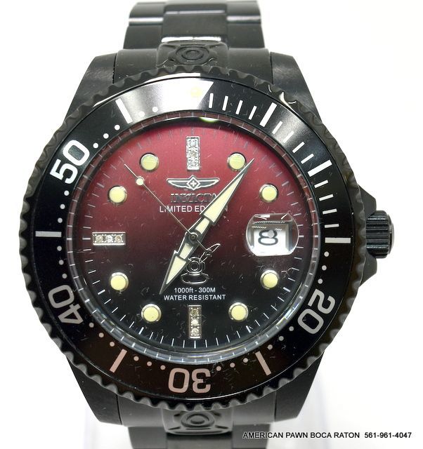 Invicta Pro Diver Men 32921 Automatic Watch Red/Black dial LE 47mm Never Worn