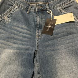 M - Flamingals Wide Leg Jeans 