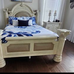 Michael Amini Bedroom Set Monticarlo Snow Collection ( Deliver Available