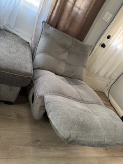 Gray Fabric Recliner Chair