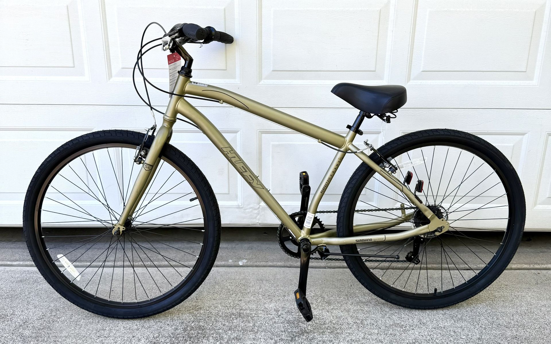 New - Huffy 27.5" Parkside Comfort / Cruiser Bike - Sage Green