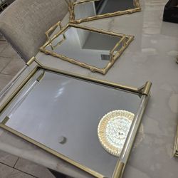 Tray with Gold Metal Handles 3 For 1 $25