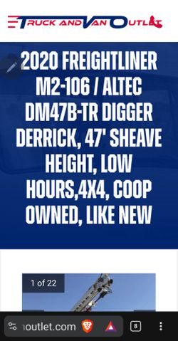 🚨 LIKE-NEW DIGGER DERRICK 🚨
⚡ LOW HOURS • 4X4 • ALTEC DM47B-TR ⚡
🔥 2020 FREIGHTLINER M2-106 🔥
🛠️ ALTEC DM47B-TR DIGGER DERRICK
If you're in:
⚡