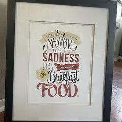 Framed Parks And Recreation Breakfast Quote Print