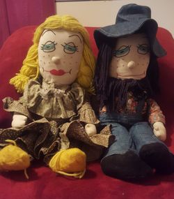 Mom & Dad Folk Art Dolls
