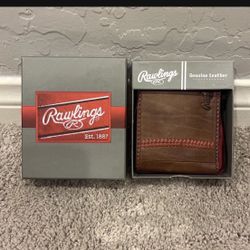 Rawlings Mens Kids Baseball Glove Leather Wallet New