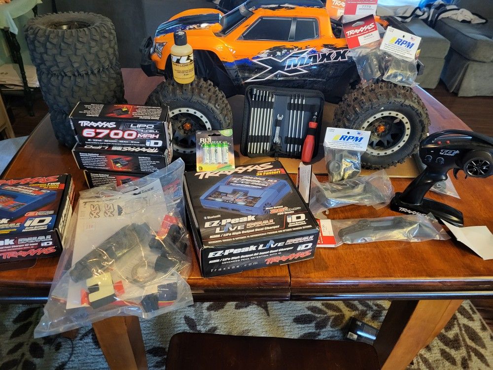 TRAXXAS XMAXX 8S W/ Batteries/Upgraded Parts/ Charger