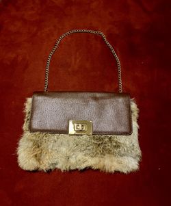 Michael Kors Rabbit and Sloan Leather Clutch handbag, shoulder bag