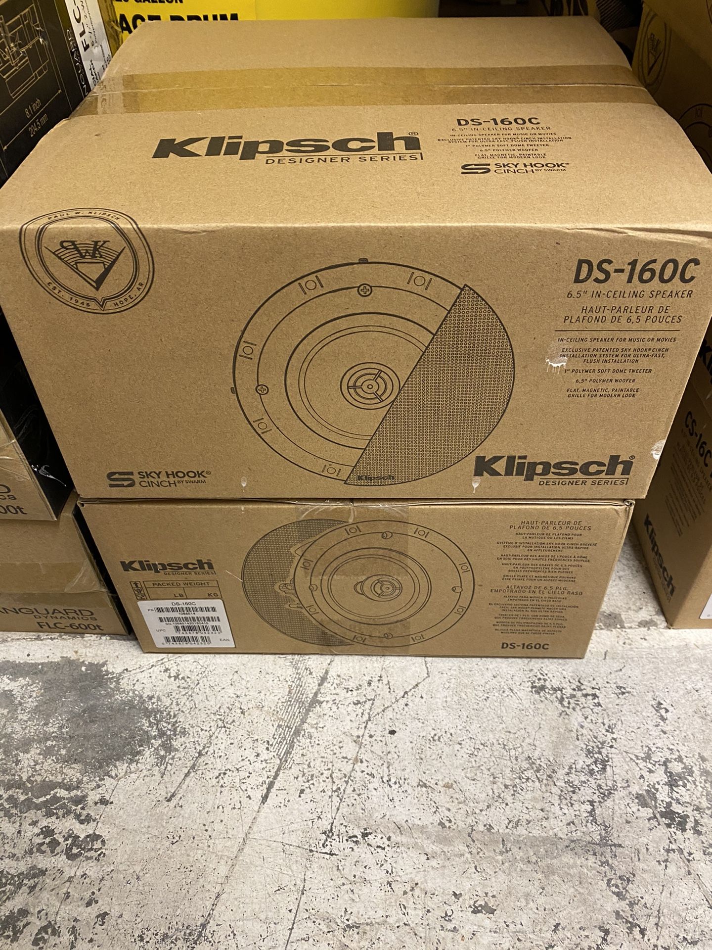 Klipsch DS-160C in ceiling speaker pair - new sewed in box.