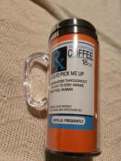 Prescription Coffee Novelty Travel Mug 18oz