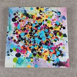 Original Abstract Acrylic Wall Art By Edgar Medina 16x16