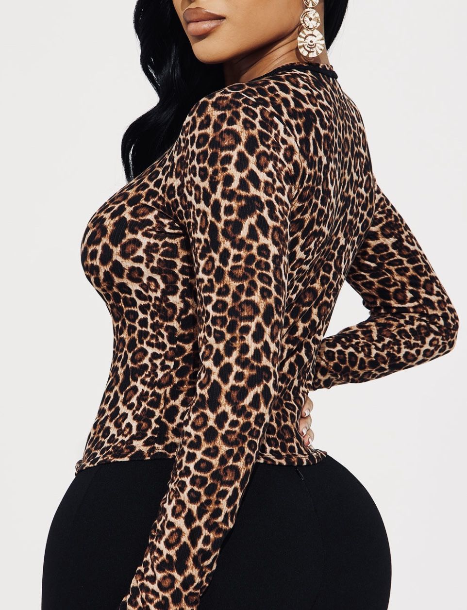 Leopard Print Blouse (small-large)