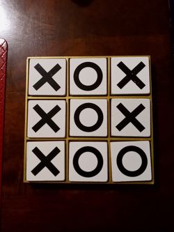Wooden Tic Tac Toe game