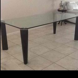Glass Dining Table 78inx40in.