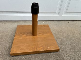 43lb 17.72” long Teak Outdoor Patio Umbrella Base Stand