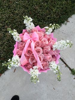 25 Pink Real Rose Bouquet