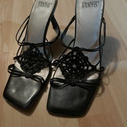 Franco Sarto Leather Strappy Heels Size 8