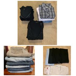 Used Women Blouses, T-shirts, Sweaters (See Details For Individual Prices)