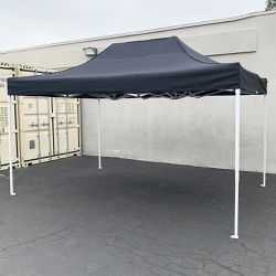 $130 (New) Heavy duty 10x15 ft outdoor ez pop up canopy party tent instant shade w/ carry bag (black, red) 