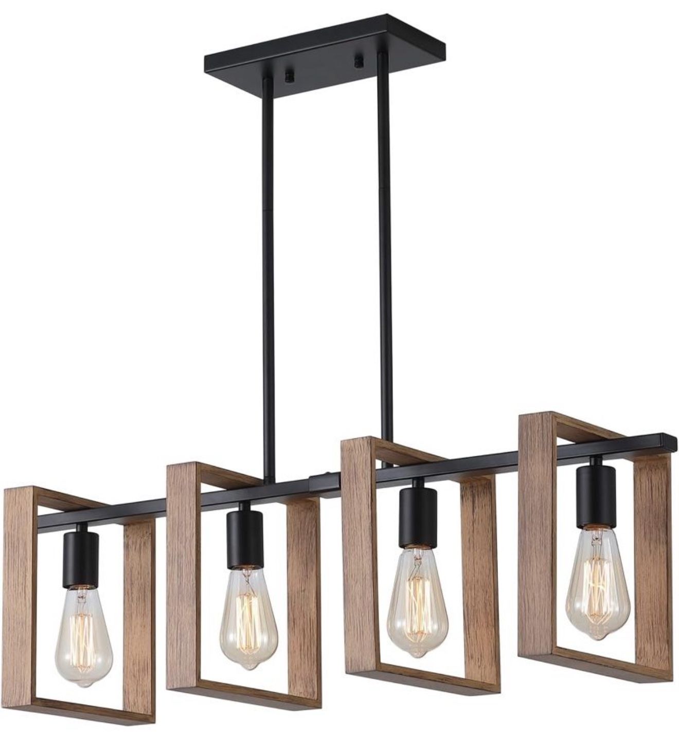 Farmhouse Industrial Rectangle Pendant Light,