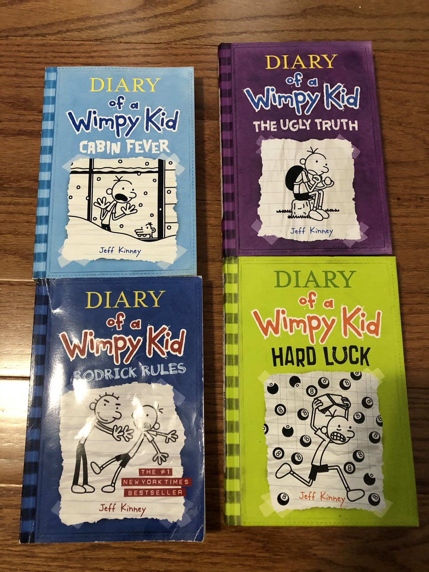 4 books Diary of a Wimpy Kid