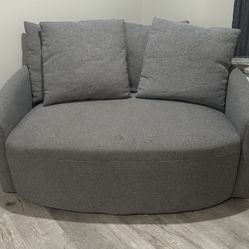 Thomasville 59" Fabric Swivel Chair