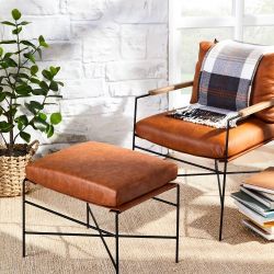 Faux Leather & Metal Ottoman - Black/Brown - Hearth & Hand™ with Magnolia
ADO #:TGT-30099
Brand New – Box Not Perfect or No Box.Price is Firm.