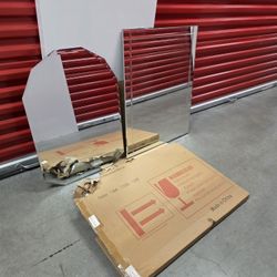 Lot Of (2) Beautiful Frameless Wall Mirrors, Both For $36 