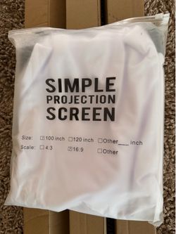Projector screen. Never used.