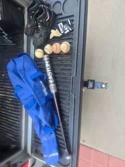 EASTON CU31 BAT & BAG with SIZE 10 PONY FURY MID BASEBALL SHOES