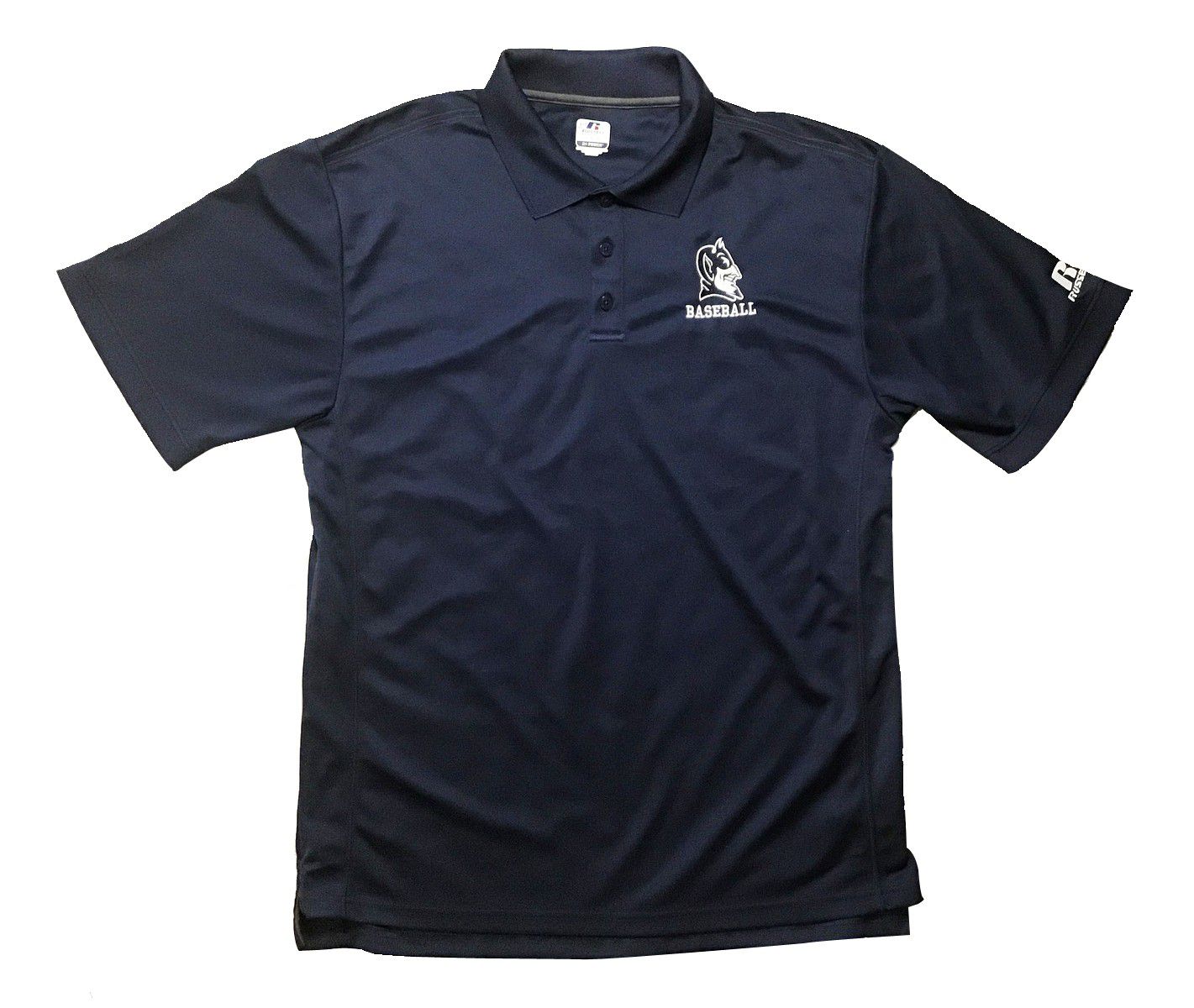 Russell Athletic Duke Blue Devil Baseball Men's Polo Shirt Large