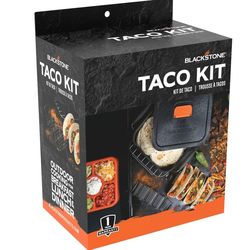 BRAND NEW IN BOX Blackstone Griddle Essentials Taco Kit with Tortilla Warmer and Trivet, Racks, and Toppings Tray, 5-Piece Make taco nights more enjoy