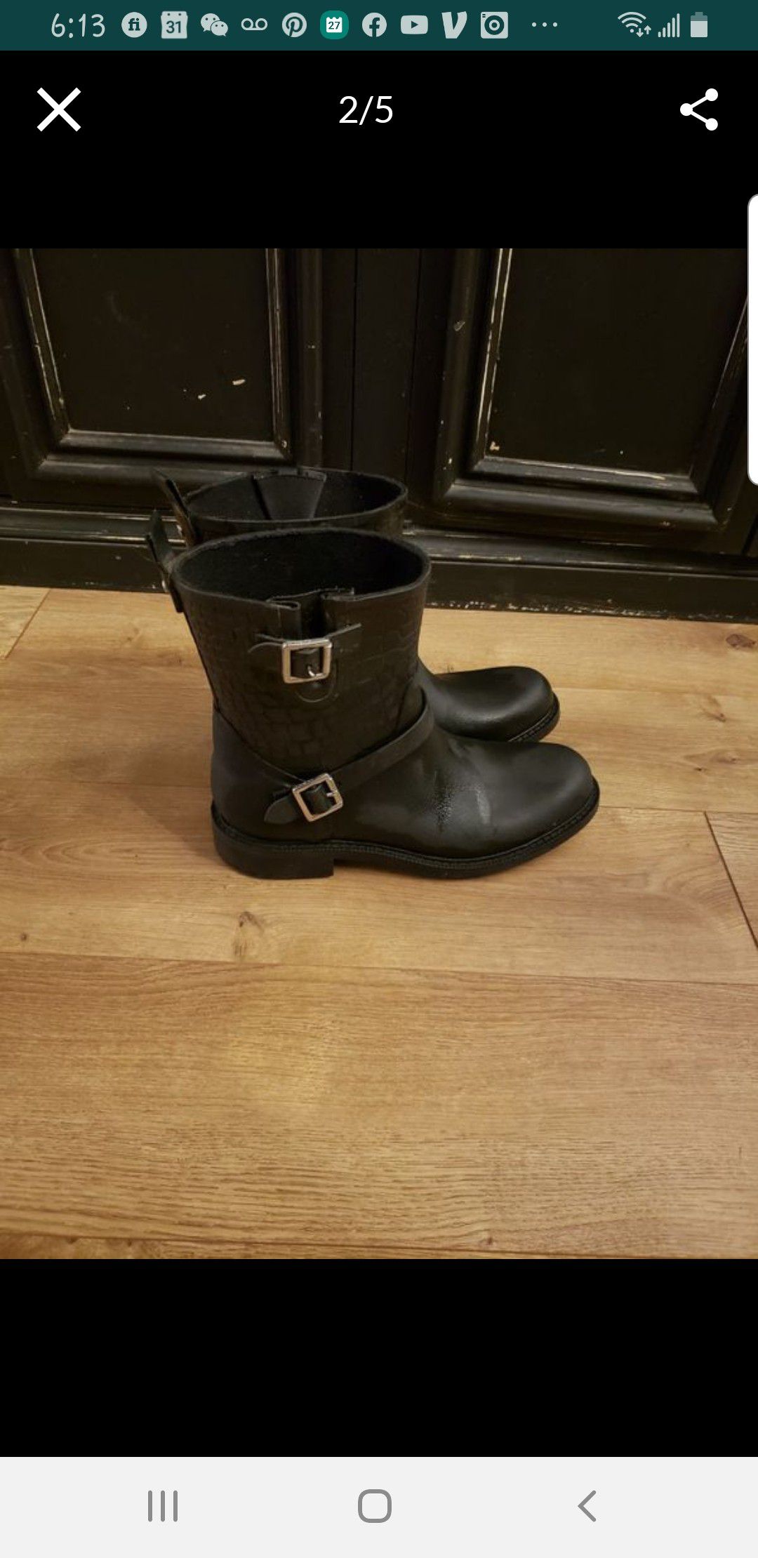Sam edelmam women rain boots in good condition black