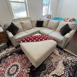 Great Couch with Ottoman on Sale! (and 3 cushions!)