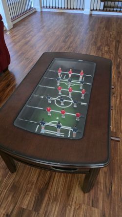 Glass Top Foosball Coffee Table