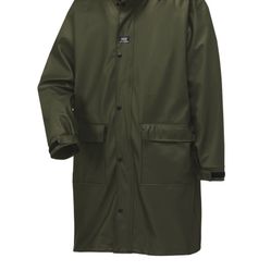 Helly Hansen Mens XL Waterproof Storm Tech Jacket Vinyl Green