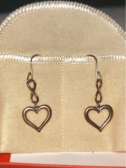 Infinity heart earrings