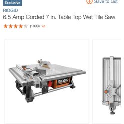 Ridgid wet tile saw