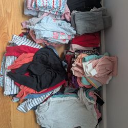 Large lot girls 18-month clothing (dresses, outfits, pants, pajamas, etc.) 82 items total