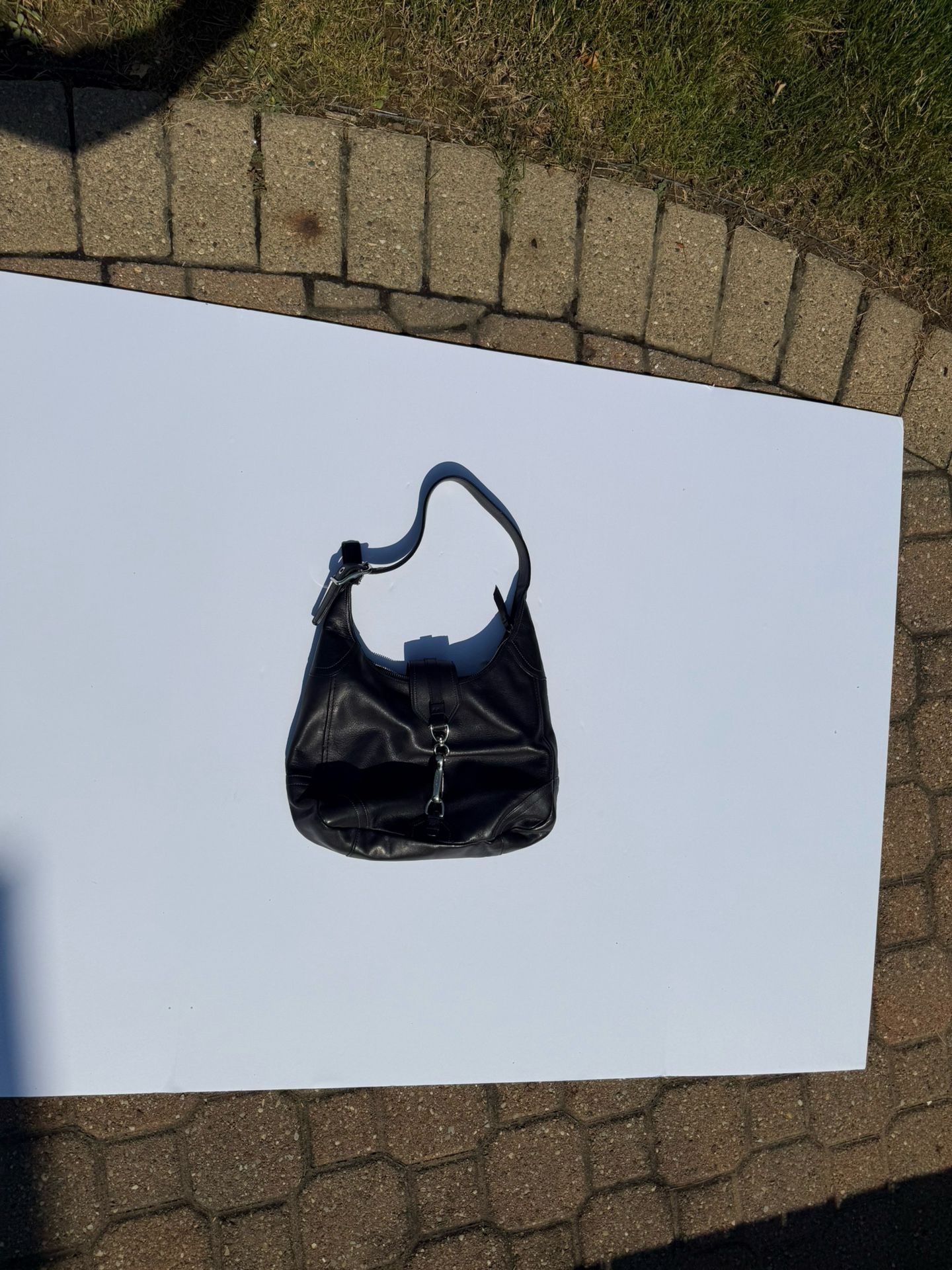 Coach Black Leather Hobo Shoulder Bag
