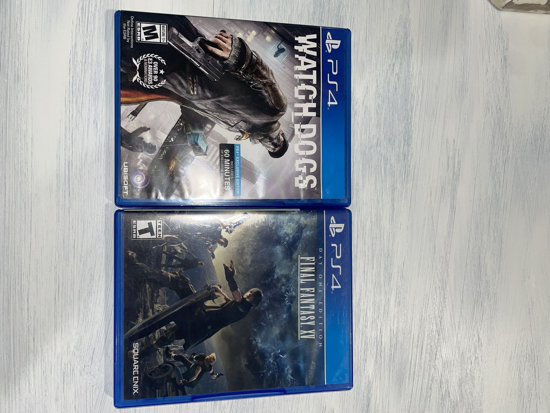 PS4 Games - Watch Dogs & Final Fantasy XV