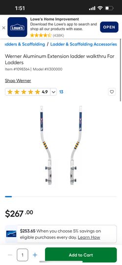 Werner Ladder Extension OSHA Safety 